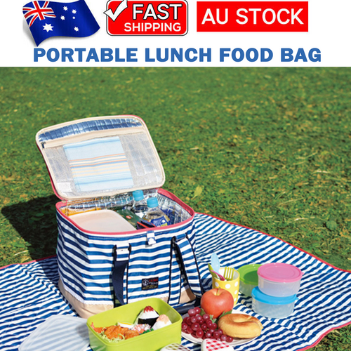 V201-W12583173-191435-00.png NNEDSZ Blue Insulated Picnic Bag Thermal Cooler Portable Lunch Food Tote Carry Storage Bag