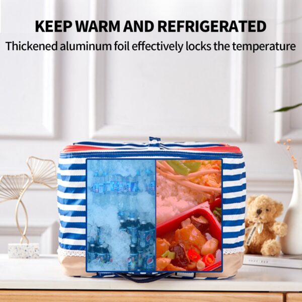 V201-W12583173-191435-01.jpg NNEDSZ Blue Insulated Picnic Bag Thermal Cooler Portable Lunch Food Tote Carry Storage Bag