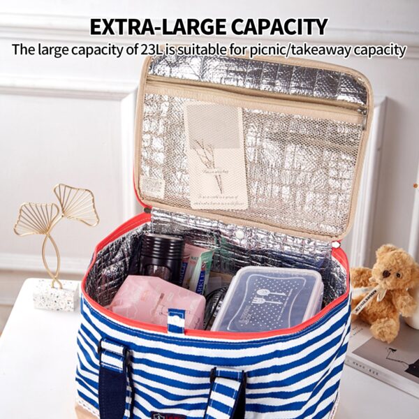 V201-W12583173-191435-02.jpg NNEDSZ Blue Insulated Picnic Bag Thermal Cooler Portable Lunch Food Tote Carry Storage Bag