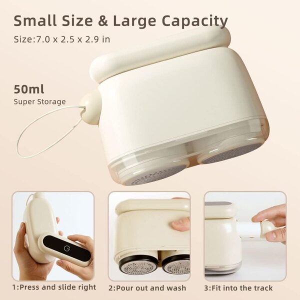 V888-ELOSUNG25896-202505151733-02.jpg Compact Electric Lint Remover with LED Display & Dual Head - USB Rechargeable(Purple)